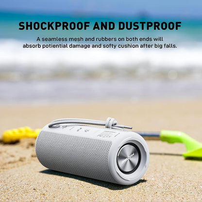 Boombox Portable Bluetooth Speaker Wireless Outdoor Waterproof Speaker - Grey